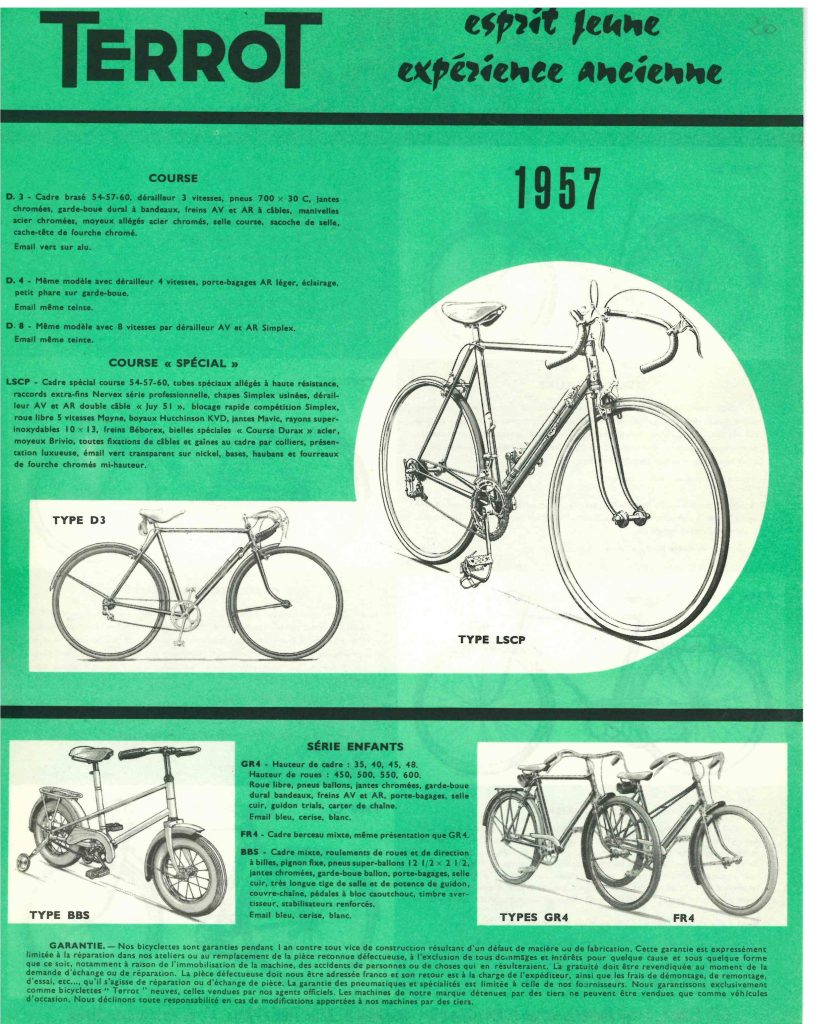 Terrot Fahrräder 1957 Prospekt